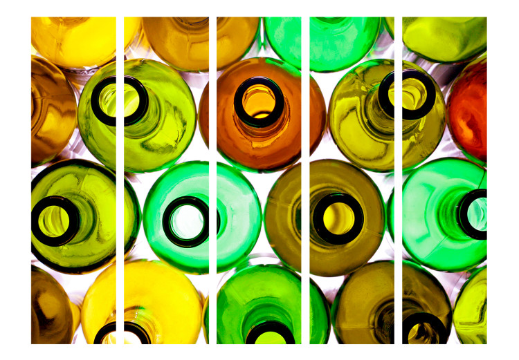 Room Divider Bottles (Background) II (5-piece) - colorful glass seen from a bird's eye view 132590 additionalImage 3