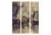 Room Divider Antelopes (3-piece) - silhouettes of wild animals in browns and beiges 133390 additionalThumb 3