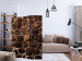 Room Divider Screen Brown Cave - stone and uneven texture of brown bricks 133590 additionalThumb 4