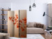 Room Separator Closer to Nature II - plant with orange flowers on a light background 133990 additionalThumb 4
