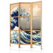 Room Separator The Great Wave off Kanagawa (3-piece) - composition inspired by Japan 134290 additionalThumb 5