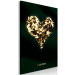 Canvas Print Heart in gold - heart shape covered with gold on black background 134390 additionalThumb 2