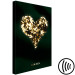 Canvas Print Heart in gold - heart shape covered with gold on black background 134390 additionalThumb 6