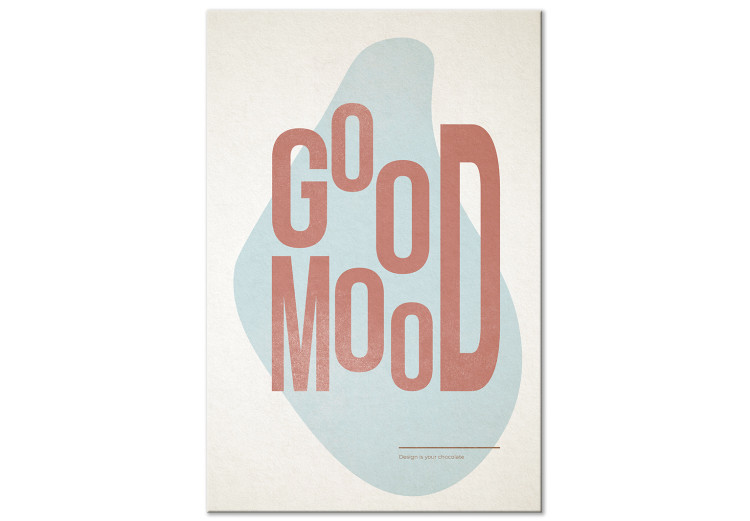 Canvas Good mood - Inscription in English on a light background 134990
