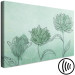 Canvas Art Print Floral trio - Abstraction with floristic motif on aquamarine 135090 additionalThumb 6