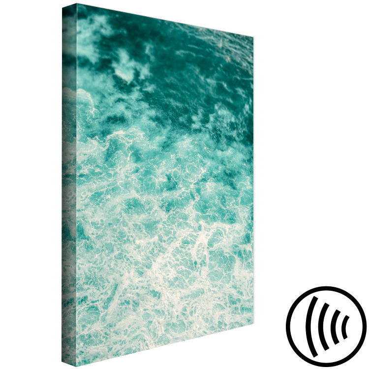 Canvas Print Joyful Dance (1-piece) Vertical - wave landscape on turquoise water 135290 additionalImage 6