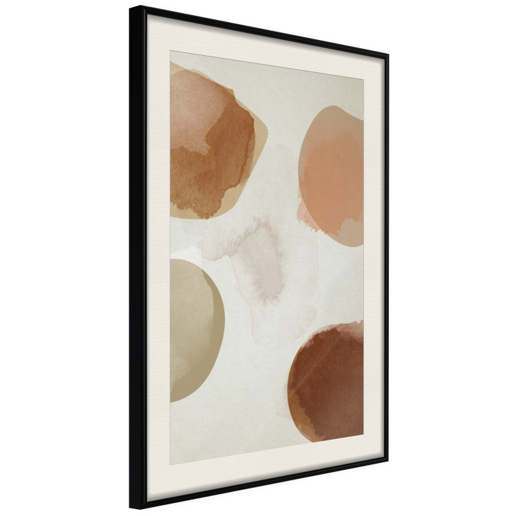 Poster Beige Abstraction - abstract four spheres on a light beige background 135590 additionalImage 15