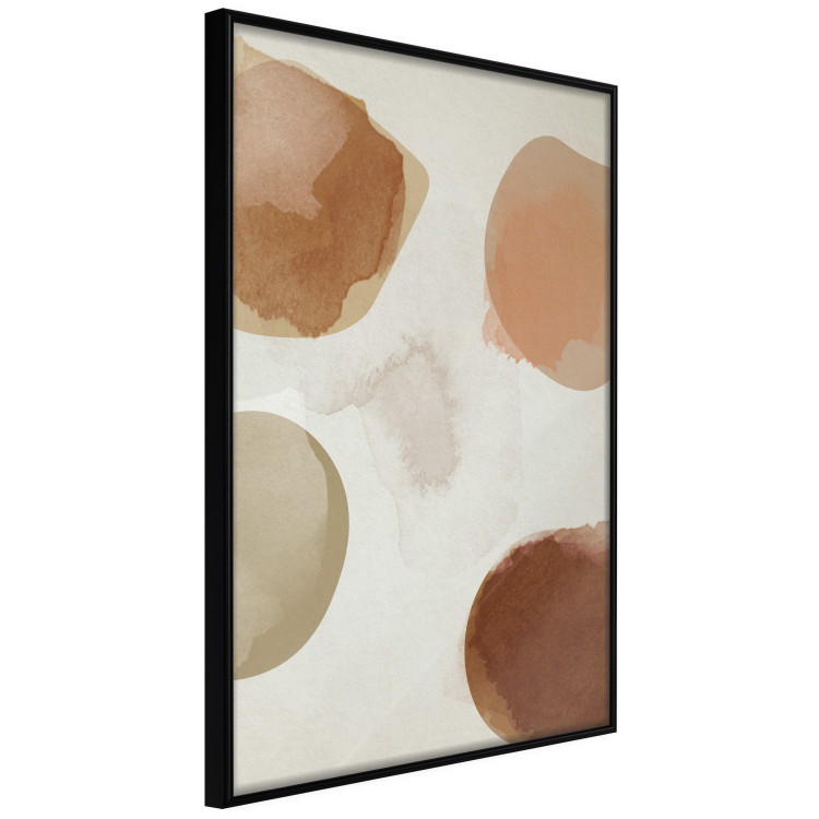 Poster Beige Abstraction - abstract four spheres on a light beige background 135590 additionalImage 14