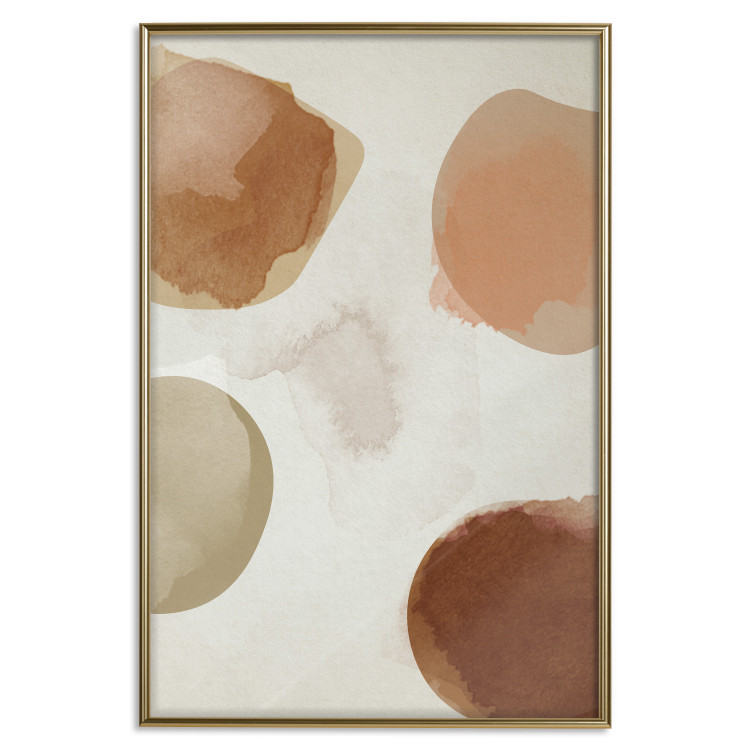 Poster Beige Abstraction - abstract four spheres on a light beige background 135590 additionalImage 4