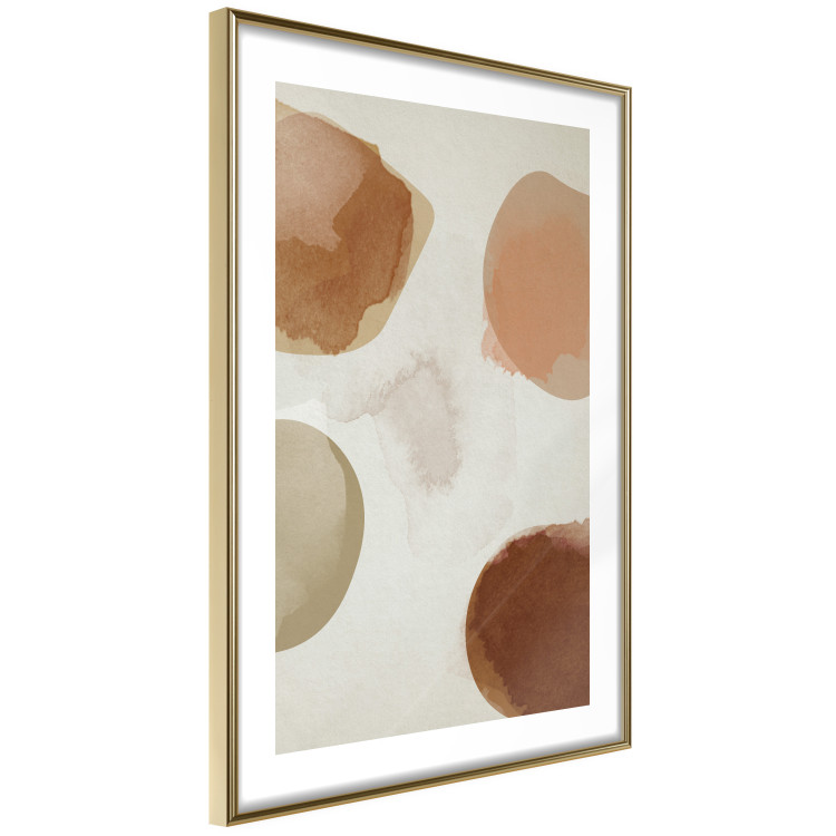 Poster Beige Abstraction - abstract four spheres on a light beige background 135590 additionalImage 12