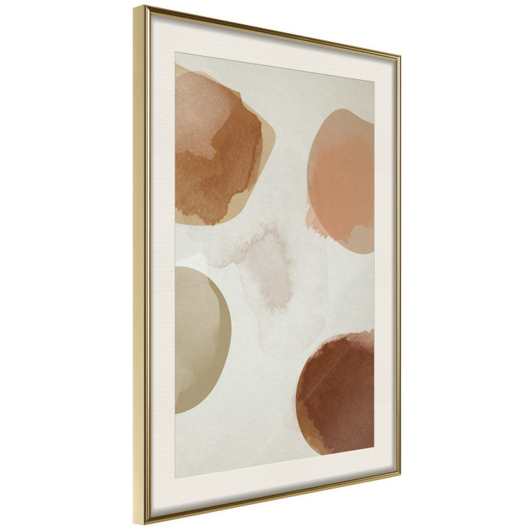 Poster Beige Abstraction - abstract four spheres on a light beige background 135590 additionalImage 14