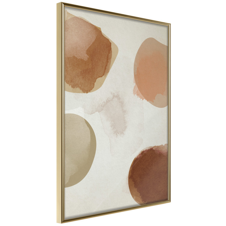Poster Beige Abstraction - abstract four spheres on a light beige background 135590 additionalImage 22