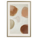 Poster Beige Abstraction - abstract four spheres on a light beige background 135590 additionalThumb 2
