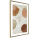 Poster Beige Abstraction - abstract four spheres on a light beige background 135590 additionalThumb 16