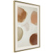 Poster Beige Abstraction - abstract four spheres on a light beige background 135590 additionalThumb 14