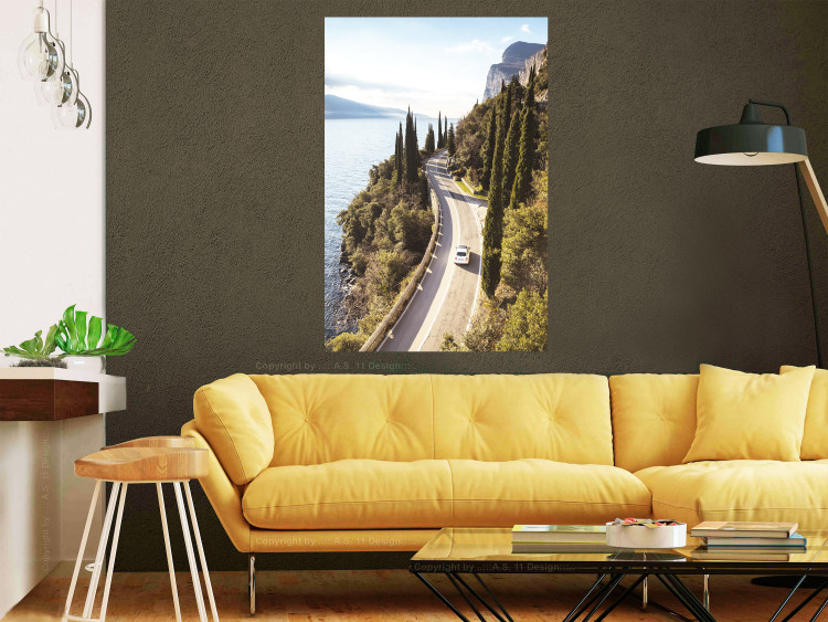 Wall Poster Gardesana - lake and road amidst greenery against the backdrop of Italy's landscape 135890 additionalImage 22