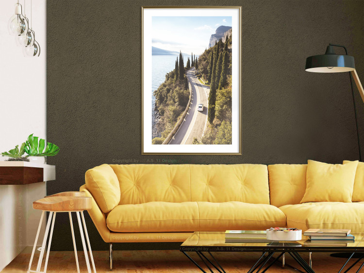 Wall Poster Gardesana - lake and road amidst greenery against the backdrop of Italy's landscape 135890 additionalImage 24