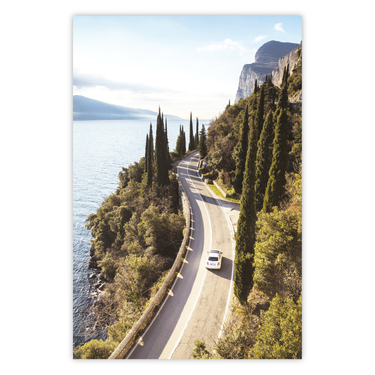 Wall Poster Gardesana - lake and road amidst greenery against the backdrop of Italy's landscape 135890