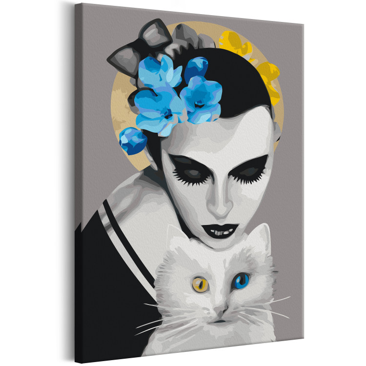 Paint by Number Kit Lady With Cat  135990 additionalImage 4