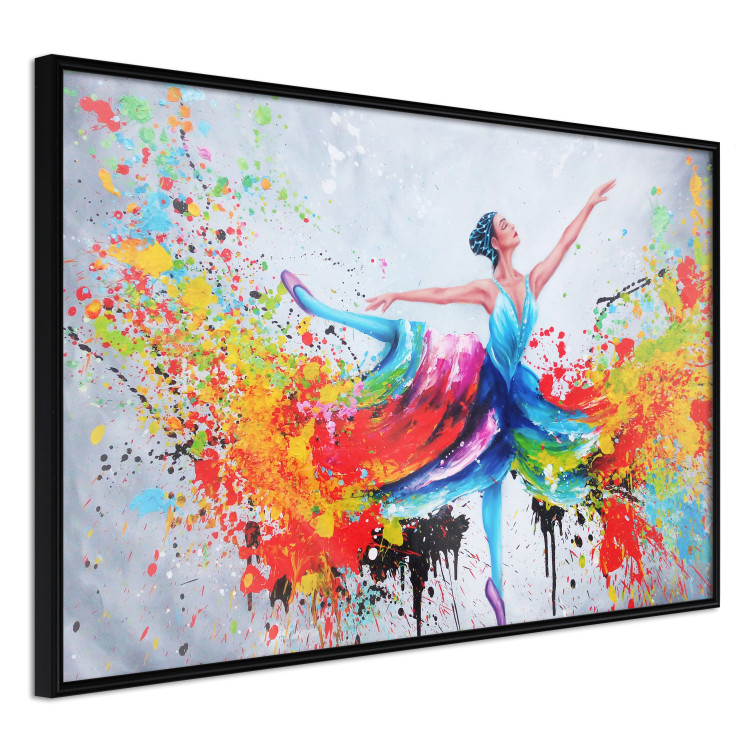 Poster Colorful Ballerina - colorful composition with the silhouette of a dancing woman 136990 additionalImage 17