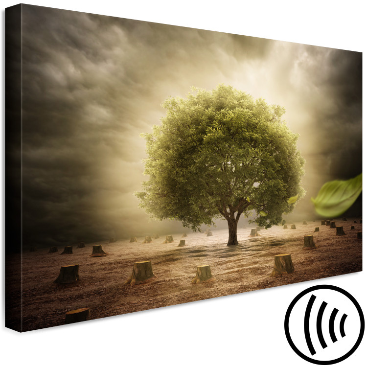 Canvas Farewell (1-piece) Wide - lonely tree among cut stumps 138390 additionalImage 6