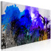 Canvas Print Blue Trace (1-piece) Narrow - abstraction with purple accent 142290 additionalThumb 2