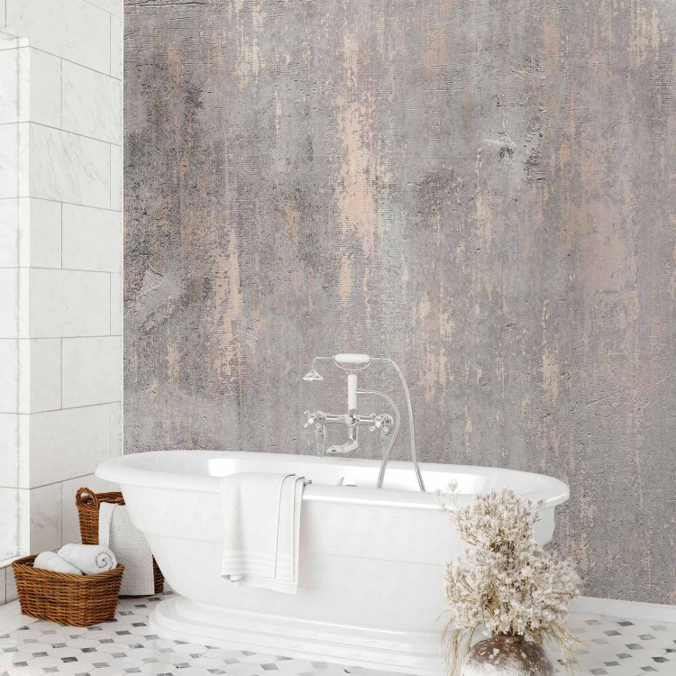 Wall Mural Beige abstraction - grey concrete textured background with golden glow 143190 additionalImage 8
