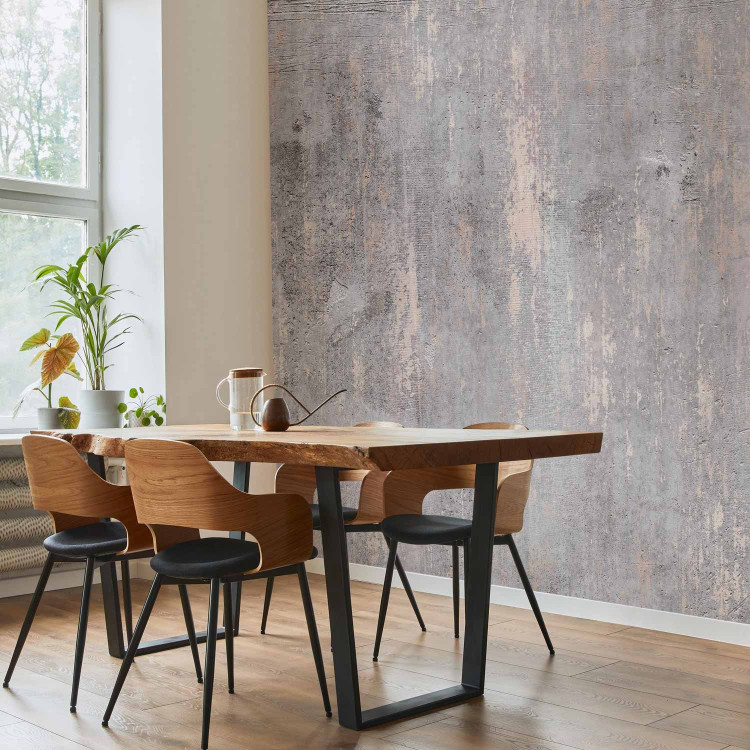 Wall Mural Beige abstraction - grey concrete textured background with golden glow 143190 additionalImage 7