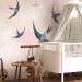 Wall Mural Birds in flight - animals on a background of calm sky in shades of pink 143790 additionalThumb 6