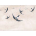 Wall Mural Birds in flight - animals on a background of calm sky in shades of pink 143790 additionalThumb 3