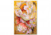 Paint by Number Kit White Flowers - Blooming Bright Camellia on a Golden Abstract Background 146190 additionalThumb 3