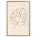Wall Poster Linear Monstera - Minimalist Delicate Leaf on a Beige Background 146390 additionalThumb 18