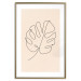 Wall Poster Linear Monstera - Minimalist Delicate Leaf on a Beige Background 146390 additionalThumb 24