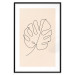 Wall Poster Linear Monstera - Minimalist Delicate Leaf on a Beige Background 146390 additionalThumb 22