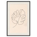Wall Poster Linear Monstera - Minimalist Delicate Leaf on a Beige Background 146390 additionalThumb 25