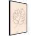 Wall Poster Linear Monstera - Minimalist Delicate Leaf on a Beige Background 146390 additionalThumb 5