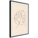 Wall Poster Linear Monstera - Minimalist Delicate Leaf on a Beige Background 146390 additionalThumb 9