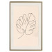 Wall Poster Linear Monstera - Minimalist Delicate Leaf on a Beige Background 146390 additionalThumb 27