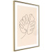Wall Poster Linear Monstera - Minimalist Delicate Leaf on a Beige Background 146390 additionalThumb 7