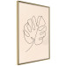 Wall Poster Linear Monstera - Minimalist Delicate Leaf on a Beige Background 146390 additionalThumb 6