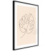 Wall Poster Linear Monstera - Minimalist Delicate Leaf on a Beige Background 146390 additionalThumb 8