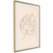 Wall Poster Linear Monstera - Minimalist Delicate Leaf on a Beige Background 146390 additionalThumb 10