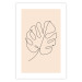 Wall Poster Linear Monstera - Minimalist Delicate Leaf on a Beige Background 146390 additionalThumb 23