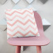 Decorative Microfiber Pillow Pink zigzags - composition with motif depicted on a white background cushions 146990 additionalThumb 2
