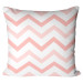 Decorative Microfiber Pillow Pink zigzags - composition with motif depicted on a white background cushions 146990