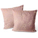 Decorative Velor Pillow Sweet dreams - a subtle pattern of gold stars on a pink background 147090 additionalThumb 2