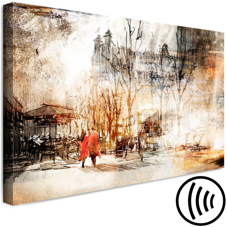 Canvas Art Print Couple in Love - People Walking in Urban Space 148790 additionalImage 6