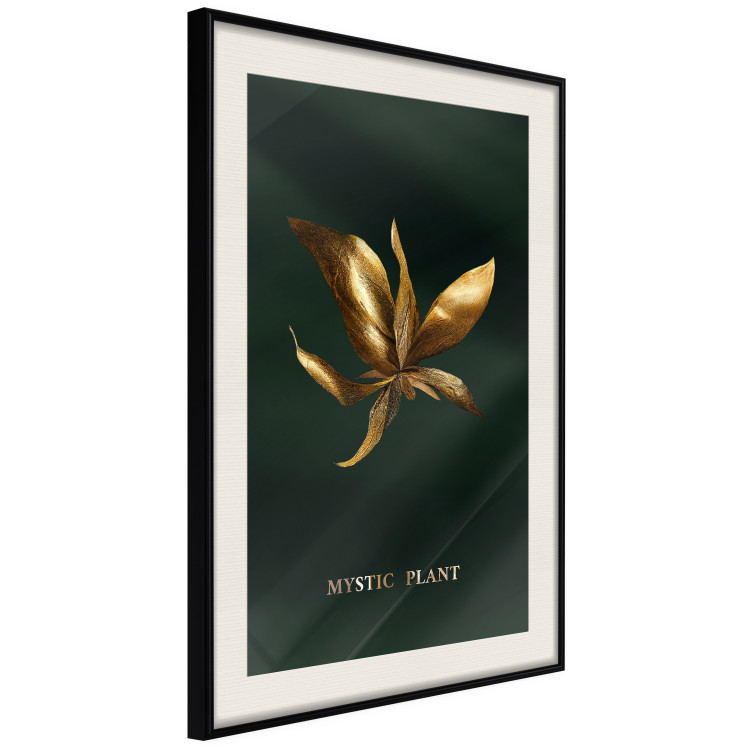 Wall Poster Shimmering Plant - Flower on a Green Silky Background 148890 additionalImage 10