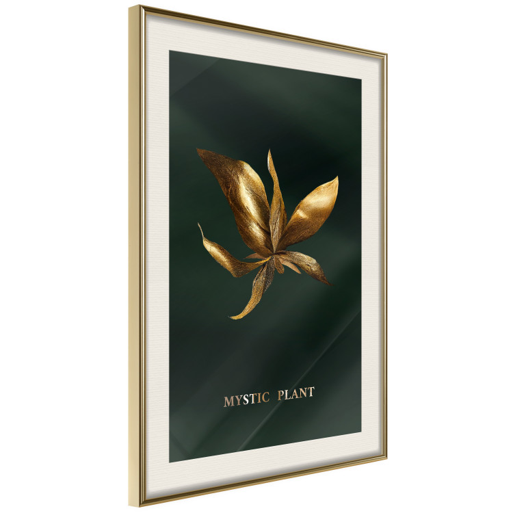 Wall Poster Shimmering Plant - Flower on a Green Silky Background 148890 additionalImage 9
