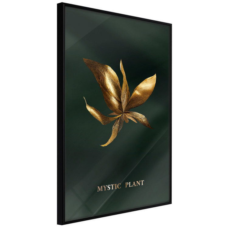 Wall Poster Shimmering Plant - Flower on a Green Silky Background 148890 additionalImage 11